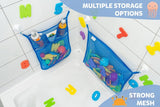 2 x Mesh Bath Toy Organizer 8 Ultra Strong Hooks – The Perfect Bathtub Toy Holder &amp; Bathroom or Shower Caddy – These Multi - use Net Bags Make Baby Bath Toy Storage Easy – For Kids &amp; Toddlers - Homesidy.com