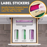 SpaceAid Bag Storage Organizer for Kitchen Drawer, Bamboo Organizer, Compatible with Gallon, Quart, Sandwich and Snack Variety Size Bag (1 Box 4 Slots) - Homesidy.com