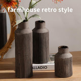 Rustic Vases for Home Decor. Ceramic Vase for Dining Table Decor. Terracotta Decorative Vase 6.1IN. ZSHLXM - Homesidy.com