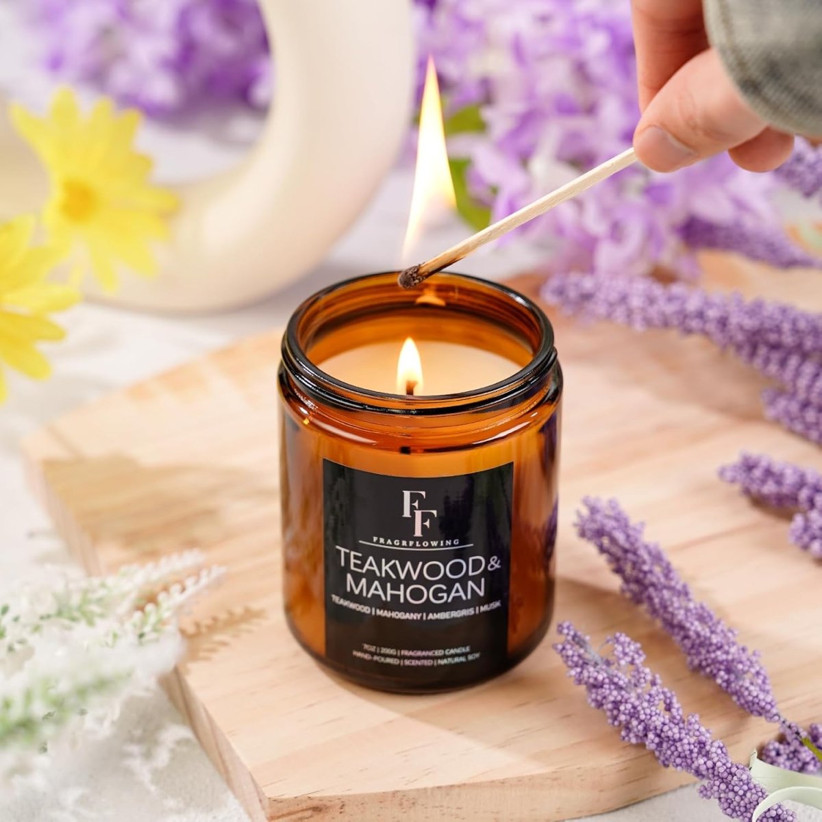 Eucalyptus &amp; Sage Scented Candles,Candles for Home Scented Aromatherapy Candles,Soy Wax Candle Gift for Women Men Amber Jar Candle, 7oz - Homesidy.com