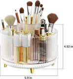 fanado 360° Rotate Makeup Brush Holder Organizer, Makeup Organizers Countertop, Makeup organization and Skincare Storage for Vanity, Desktop, Bathroom (White) - Homesidy.com