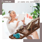 Premium Bathtub Tray Caddy, Expandable Bath Tray, Unique House Warming Gifts, New Home, Anniversary and Wedding Gifts for Couple, Bridal Shower Gift for Women - Homesidy.com