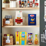SKTEET Set of 8 Clear Plastic Storage Bins, 4 Large and 4 Small Stackable Storage Containers for Pantry Organization and Kitchen Storage Bins,Home Edit and Cabinet Organizers - Homesidy.com