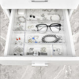 Manalete Drawer Organizers Set of 15, 4 Sizes Clear Plastic Drawer Organizers and Storage Bins for Kitchen, Bathroom, Office, Dresser Desk Drawer Organizer Tray for Jewelry, Makeup, Junk, Gadgets - Homesidy.com