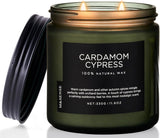 M&amp;SENSE Ode to Winter Soy Candles Strong Scented, 2 Wick Jar Candle 19.4oz 110 Hour Long Lasting, Lavender Sandalwood Organic Natural Aromatherapy Candle Gifts Bedroom Bathroom Home Decor - Homesidy.com
