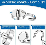LOVIMAG Magnetic Hooks, 12 Pack 30lbs Magnet Hook 2025 Cruise Cabin Ship Essentials Heavy Duty Strong Magnets Refrigerator Fridge Hanging for Classroom Beach Vacation Kitchen Grills Home (Black) - Homesidy.com