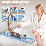 Premium Bathtub Tray Caddy, Expandable Bath Tray, Unique House Warming Gifts, New Home, Anniversary and Wedding Gifts for Couple, Bridal Shower Gift for Women - Homesidy.com