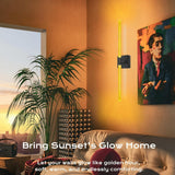 31in Wireless Wall Sconces Set of Two, [Creates Sunset Glow Ambiance] Dimmable 2700K–6000K with 8000mAh Battery &amp; Display, Touch/Remote Control, Rechargeable Wall Lamps for Home Decor – Black - Homesidy.com