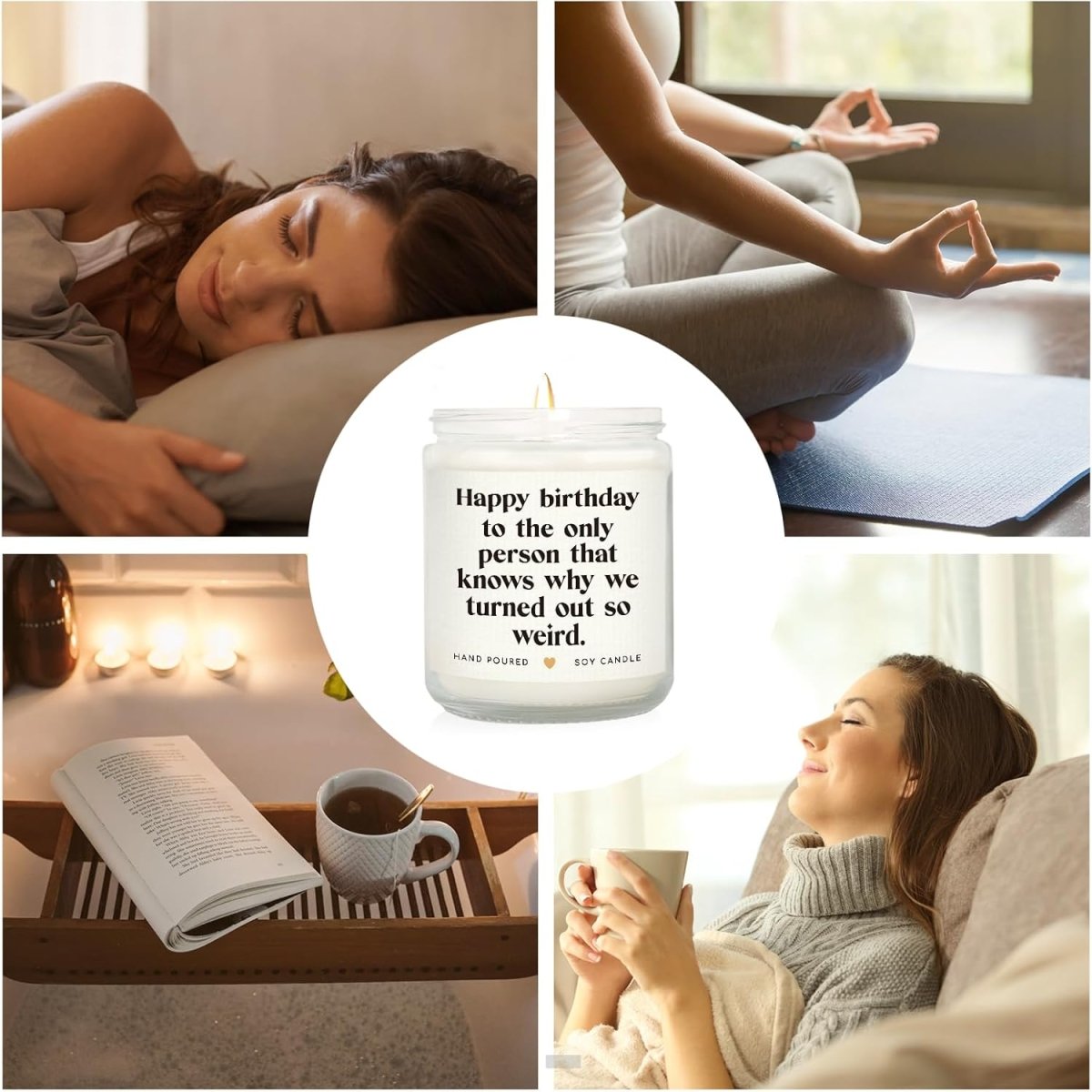 musaecoin Sister Birthday Gifts, Funny Gifts for Sister Christmas, Happy Birthday Gift for Women Sister Best Friend - Handmade Lavender Candle 7oz - Homesidy.com