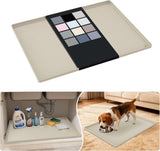 URMONA Waterproof Silicone Under Sink Mat 31 x 22 Shelf Liner for Kitchen and Bathroom, Cabinet and Counter Protector, Storage and Organizers, Litter Mat, Pet Cat Puppy Essentials(Dark Grey) - Homesidy.com