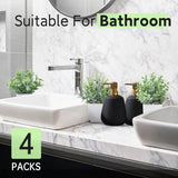 Der Rose 4 Pack Fake Plants Mini Artificial Greenery Potted Plants for Home Decor Indoor Office Table Room Farmhouse Bathroom Decor - Homesidy.com