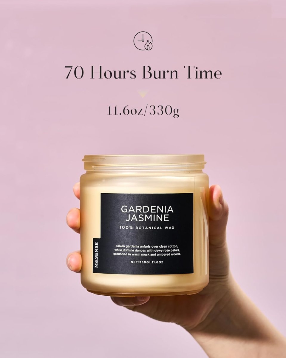 M&amp;SENSE Eucalyptus &amp; Mint Soy Candles for Home Scented, 11.6oz 70 Hour Burn Aromatherapy Candle Gift for Stress Relief, Meditation, Yoga, Relaxing SPA, Reusable Jar for Men and Women - Homesidy.com