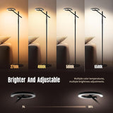 GLOWRIUM Smart Light Therapy Lamp, 10000 Lux UV - Free Sun Lamp, 2700 - 6500K Floor Lamp Therapy Light, Stepless Dimmable Energy Sunlight with App &amp; Remote, Timer, Cozy Light Settings for Winding Down - Homesidy.com