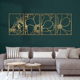 Glamativity 4 Pack Gold Wall Art Decor, Minimalist Single Line Real Metal Wall Art, Womans Body Shape Abstract Wall Art (Gold Classic Style, 17 x 11.8) - Homesidy.com