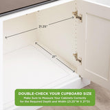 HOLDN’ STORAGE Bamboo Wooden Pull out Cabinet Organizer. 17&34; W x 21&34; D - Requires At Least a 18.25&34; W x 21&34; D.Cabinet Opening. W/Lifetime Limited Warranty. Bamboo Tray and Heavy gauge metal rails. - Homesidy.com