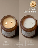 M&amp;SENSE Ode to Winter Soy Candles Strong Scented, 2 Wick Jar Candle 19.4oz 110 Hour Long Lasting, Lavender Sandalwood Organic Natural Aromatherapy Candle Gifts Bedroom Bathroom Home Decor - Homesidy.com