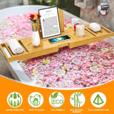 Bathtub Tray Caddy - Bath Tray - Bath Tub Tray Caddy - Bamboo Bath Table Tray for Tub - Expandable Size, Fits Most Tubs - Homesidy.com