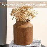 Rustic Vases for Home Decor. Ceramic Vase for Dining Table Decor. Terracotta Decorative Vase 6.1IN. ZSHLXM - Homesidy.com