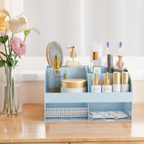 Makeup Organizer with Drawers, Cosmetic Storage for Dresser Vanity and Bathroom Countertop, Beauty Holder for Lipstick Brush, Skincare Organizer for Vanity, Cosmetic Display Case (White) - Homesidy.com