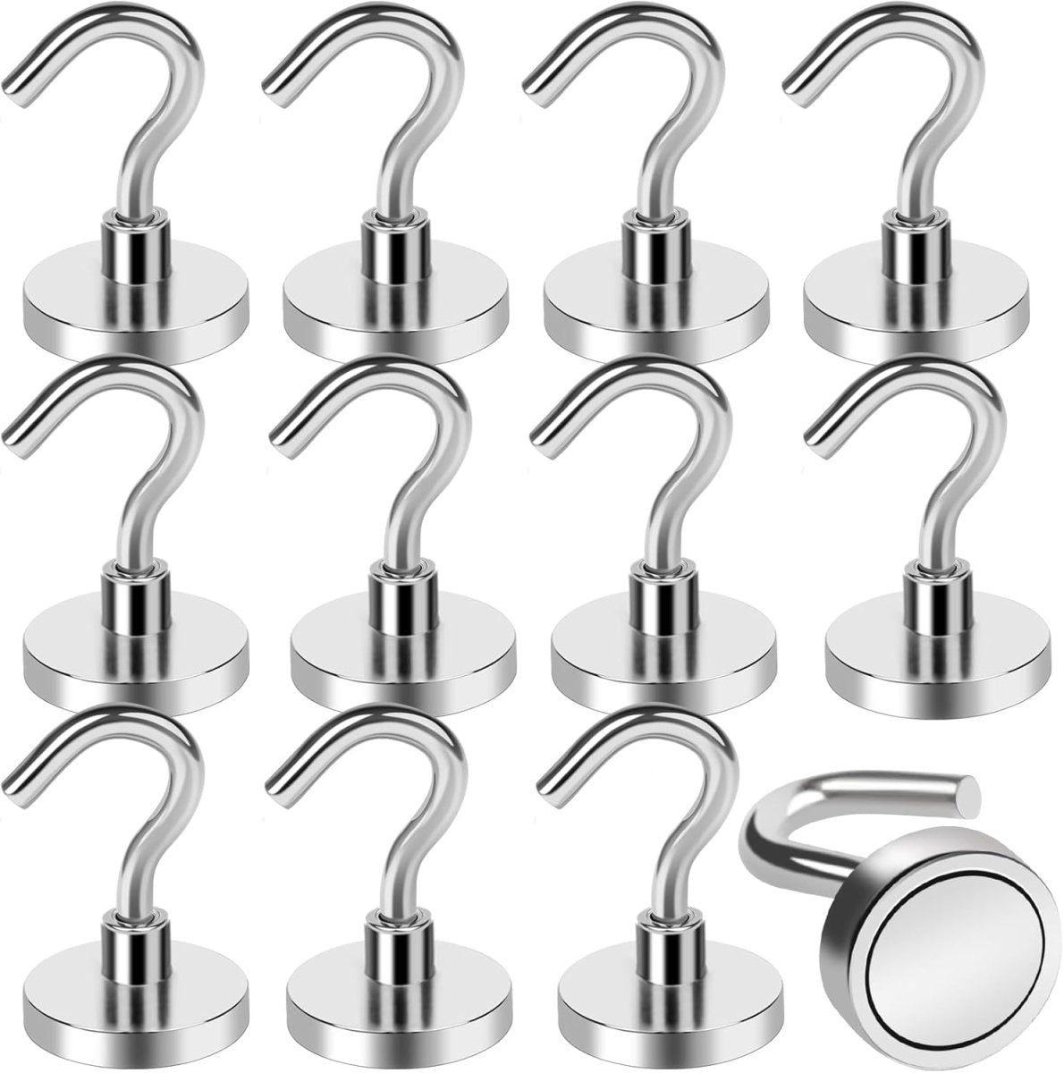 LOVIMAG Magnetic Hooks, 12 Pack 30lbs Magnet Hook 2025 Cruise Cabin Ship Essentials Heavy Duty Strong Magnets Refrigerator Fridge Hanging for Classroom Beach Vacation Kitchen Grills Home (Black) - Homesidy.com