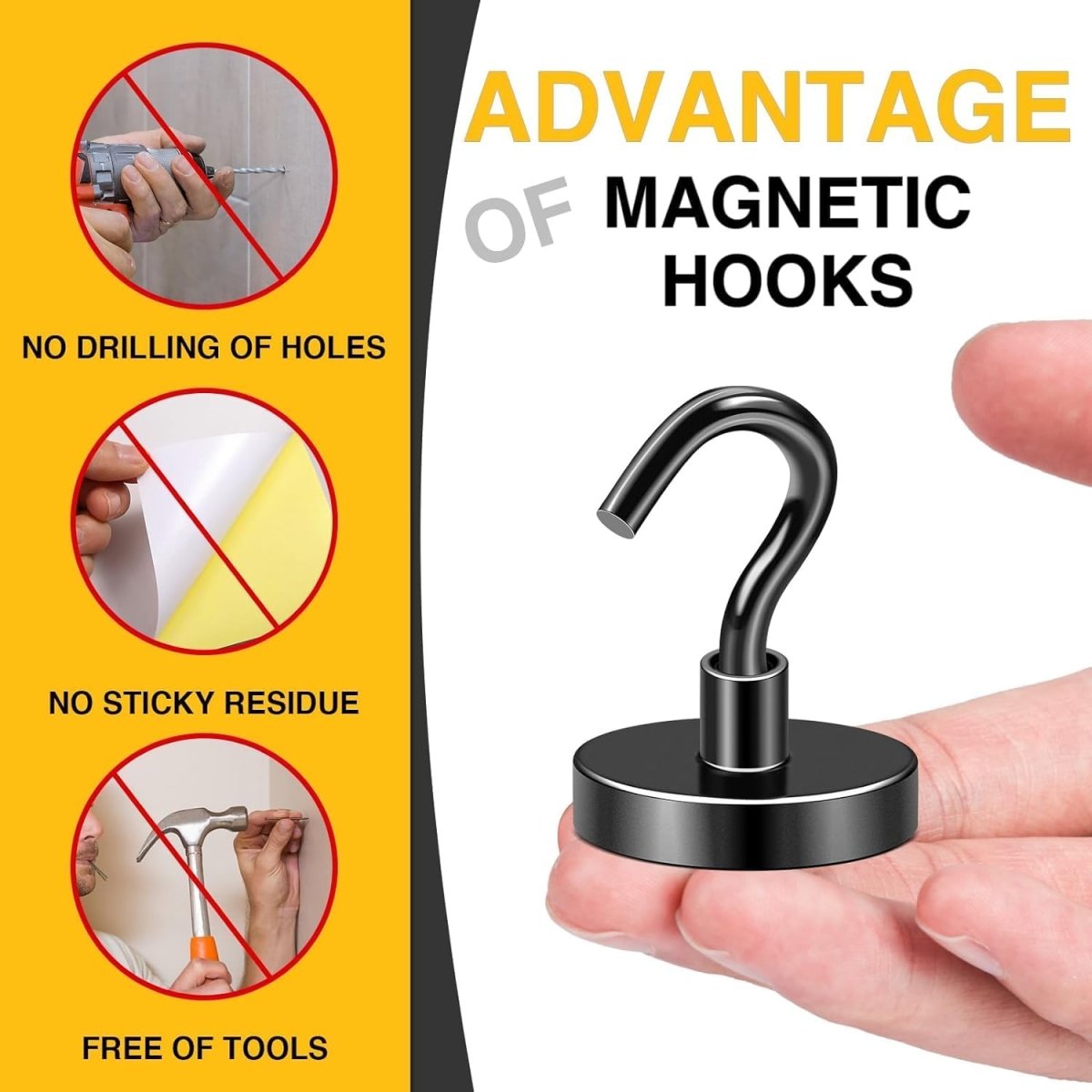 DIYMAG Magnetic Hooks, 30lbs Magnet Hook 2025 Cruise Cabin Ship Essentials Heavy Duty Strong Magnets Refrigerator Fridge Hanging for Classroom Beach Vacation Kitchen Grills Home 20 Pack (Silver) - Homesidy.com