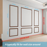 Art3d Pre - Cut Wall Molding Set of 6 pcs, Ready - to - Assemble Wainscoting Panels for Interior Wall Décor Living Room Bedroom Accent Wall - Installed with Glue, 3 Top 3 Bottom - Homesidy.com