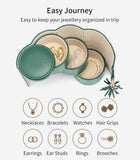 Vlando Travel Jewelry Case for Women, Travel Essential, Travel Must Haves Jewelry Travel Organizer for Girls, Christmas Gifts for Travelers Couples Mom Friends - Black - Homesidy.com