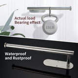 DEKAVA Paper Towel Holder Under Cabinet Wall Mount for Kitchen Towel, Self - Adhesive Bar, Rack, SUS304 Stainless Steel 13 inch (BlackA, 1) - Homesidy.com