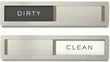 Clean dirty magnet for dishwasher, Kubik Letters Premium Stainless Steel Grade 304, Kitchen Organizers and Storage Decor Accessories, Extra Adhesive Tapes Included. - Homesidy.com