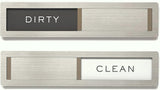 Clean dirty magnet for dishwasher, Kubik Letters Premium Stainless Steel Grade 304, Kitchen Organizers and Storage Decor Accessories, Extra Adhesive Tapes Included. - Homesidy.com