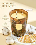 M&amp;SENSE Extra Large Candle Creamy Vanilla Scented, 3 - Wick 35oz 150H Long Lasting, Natural Soy Wax Aromatherapy Candle for Stress Relief, Home Fragrance Fall Winter Christmas Thanksgiving Gifts - Homesidy.com