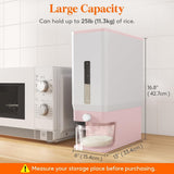 Lifewit Rice Dispenser 25 Lbs(11.3kg), Rice Storage Container Sealed Moisture Proof with Measuring Cup for Kitchen Pantry Household, BPA - Free, 1 Pack - Homesidy.com