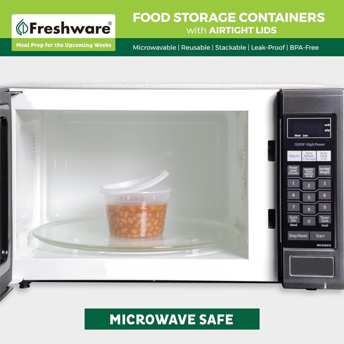 Freshware Food Storage Containers [36 Set] 16 oz Plastic Deli Containers with Lids, Slime, Soup, Meal Prep Containers | BPA Free | Stackable | Leakproof | Microwave/Dishwasher/Freezer Safe - Homesidy.com