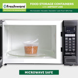 Freshware Food Storage Containers [24 Set] 32 oz Plastic Deli Containers with Lids, Slime, Soup, Meal Prep Containers | BPA Free | Stackable | Leakproof | Microwave/Dishwasher/Freezer Safe - Homesidy.com