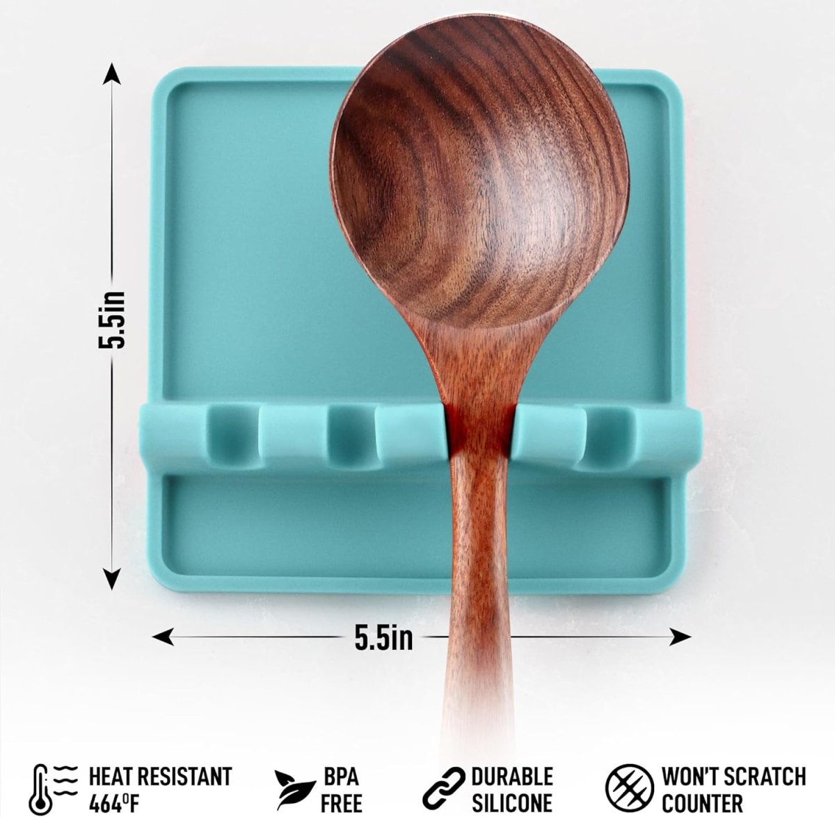 Zulay Kitchen Spoon Rest for Multiple Utensils High Heat - Resistant Silicone Drip Pad, BPA - Free Spoon Holder for Stove Top, Kitchen Gadget Holder for Ladles, Tongs, Cooking Spatula - Makes Great Gift - Homesidy.com