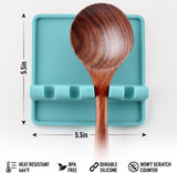 Zulay Kitchen Spoon Rest for Multiple Utensils High Heat - Resistant Silicone Drip Pad, BPA - Free Spoon Holder for Stove Top, Kitchen Gadget Holder for Ladles, Tongs, Cooking Spatula - Makes Great Gift - Homesidy.com