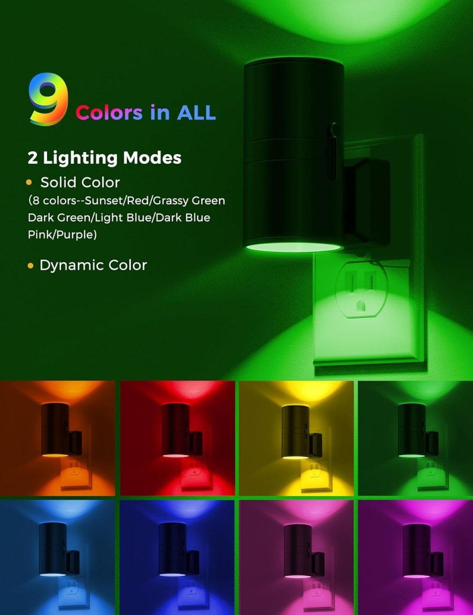 L LOHAS LED Night Light Plug in, Modern Night Lights Plug into Wall, Dusk to Dawn Sensor, Soft White 3000K, 0 - 100LM Adjustable Brightness, Dimmable Night Lights for Hallway Bedroom Stairway, 2 Pack - Homesidy.com