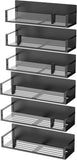 HuggieGems Metal 4 Pack Magnetic Spice Storage Rack Organizer for Refrigerator and Oven, Black Fridge Organizers and Storage - Homesidy.com