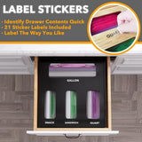 SpaceAid Bag Storage Organizer for Kitchen Drawer, Bamboo Organizer, Compatible with Gallon, Quart, Sandwich and Snack Variety Size Bag (1 Box 4 Slots) - Homesidy.com