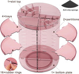 Rotating Makeup Organizer, DIY 8 Adjustable Layers Spinning Skincare Organizer, Cosmetic Display Case with Brush Holder Perfume Tray, Multi - Function Storage Carousel for Vanity Bathroom Countertop - Homesidy.com