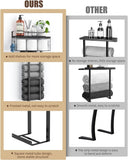 Aetyord Towel Racks for Bathroom 31inch Wall Mounted Towel Rack,Floating Shelf with Wood Plank,Towel Storage for Bathroom can Holds 6 Large Rolled Towels,All Black - Homesidy.com