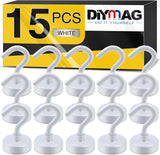 DIYMAG Magnetic Hooks, 30lbs Magnet Hook 2025 Cruise Cabin Ship Essentials Heavy Duty Strong Magnets Refrigerator Fridge Hanging for Classroom Beach Vacation Kitchen Grills Home 20 Pack (Silver) - Homesidy.com