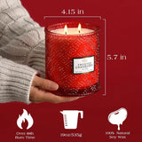 Frosted Cranberry Luxury Scented Candles - 19oz, 88hr Burn Time, Perfect Christmas Gifts for Women - Homesidy.com