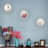 3 Pack Metal Mirrors for Wall Sunburst Wall Mirrors Home Décor Decorative Hanging Wall Art for Living Room Bedroom Entryway (Gold, Flower Sunburst) - Homesidy.com