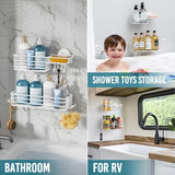 TAILI Shower Caddy Suction Cup 2 Pack with Hooks &amp; Soap holder, Heavy Duty Shower Organizer for Bathroom, No Drilling Bathroom Organizer with Large Capacity, Black Metal Storage Basket - Homesidy.com