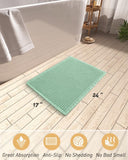 AMOAMI Upgraded Waffle Bath Mat, Super Absorbent Non Slip Bath Mats for Bathroom Floor, Machine Washable Bathroom Rugs with Tassels, Rubber Backed Bathroom Mats, Ultra Soft, 18&34; x 30&34;, Brown - Homesidy.com