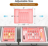 ukeetap Extra Large Expandable Silverware Organizer, BPA - Free Food - Safe Cutlery Flatware Organizer, Kitchen Utensil Drawer Organizer, Adjustable Silverware Holder for Spoons Forks Knives, Black - Homesidy.com