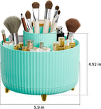 fanado 360° Rotate Makeup Brush Holder Organizer, Makeup Organizers Countertop, Makeup organization and Skincare Storage for Vanity, Desktop, Bathroom (White) - Homesidy.com