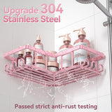 YASONIC Corner Adhesive Shower Caddy, with Soap Holder and 12 Hooks, Rustproof Stainless Steel Bathroom Organizer, No Drilling Wall Mounted Rack, Black, 3 - Pack - Homesidy.com