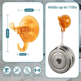 Antimbee 3 Pack Suction Cup Hooks, Clear Suction Cup Hanger, Removable Small Suction Cups for Shower, Bathroom, Glass, Door, Windows, Kitchen - Max Hanging up to 11 lbs on Smooth Surface - Homesidy.com